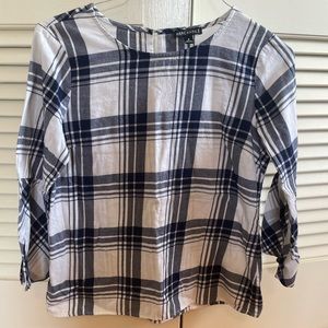 J. Crew flannel with flared sleeves